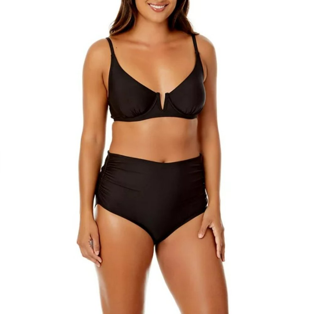 NWT Anne Cole Limited Edition Ladies Swim V-Wire Bikini Top Size Medium